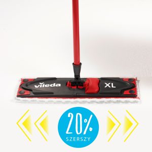 Zestaw Vileda Ultramax XL: mop płaski, wiadro oraz drążek - 20% szersza nakładka czyszcząca dla szybszego sprzątania